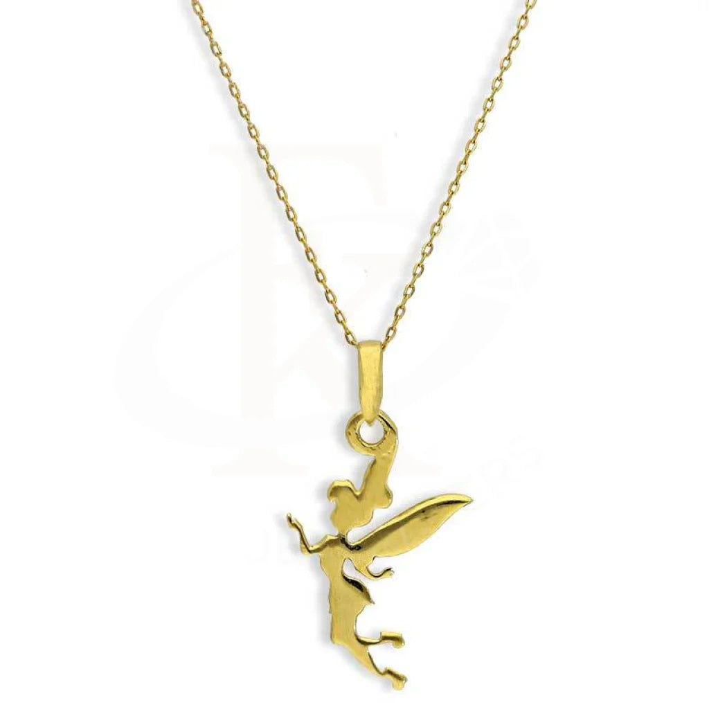 Ladies Urban Necklaces -matching couple necklaces -Gold Necklace (Chain with Tinkerbell Fairy Angel Pendant) 18KT - FKJNKL18K2690