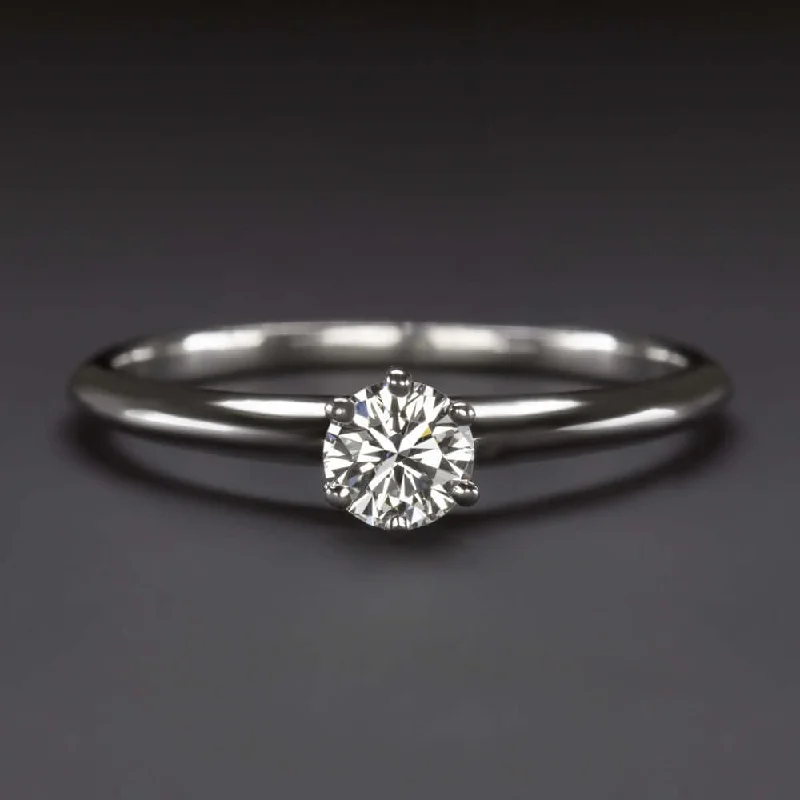 Promise Engagement Rings -AUTHENTIC VINTAGE TIFFANY & CO DIAMOND ENGAGEMENT RING 0.34ct F-G VVS PLATINUM