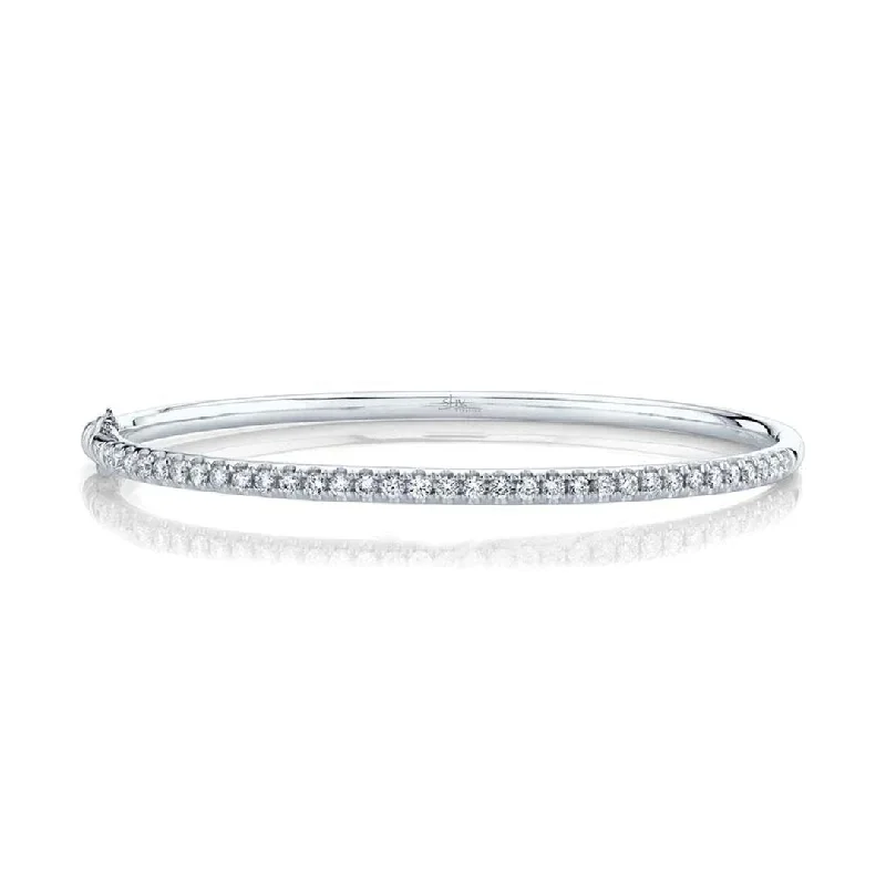 Ladies Bracelets Teardrop Shape-0.88 ctw Diamond Bangle Bracelet