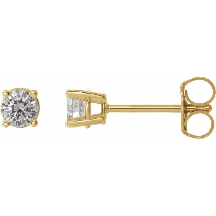 Ladies Mystical Earrings -14K Yellow 1/3 CTW Natural Diamond Stud Earrings