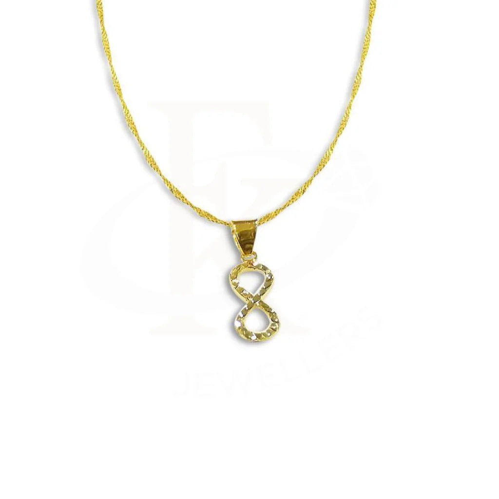 Ladies Sapphire Necklaces -adjustable length necklaces -Gold Necklace (Chain with Infinity Pendant) 18KT - FKJNKL1226