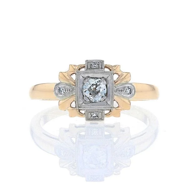 oversized women's rings -Antique Diamond Ring