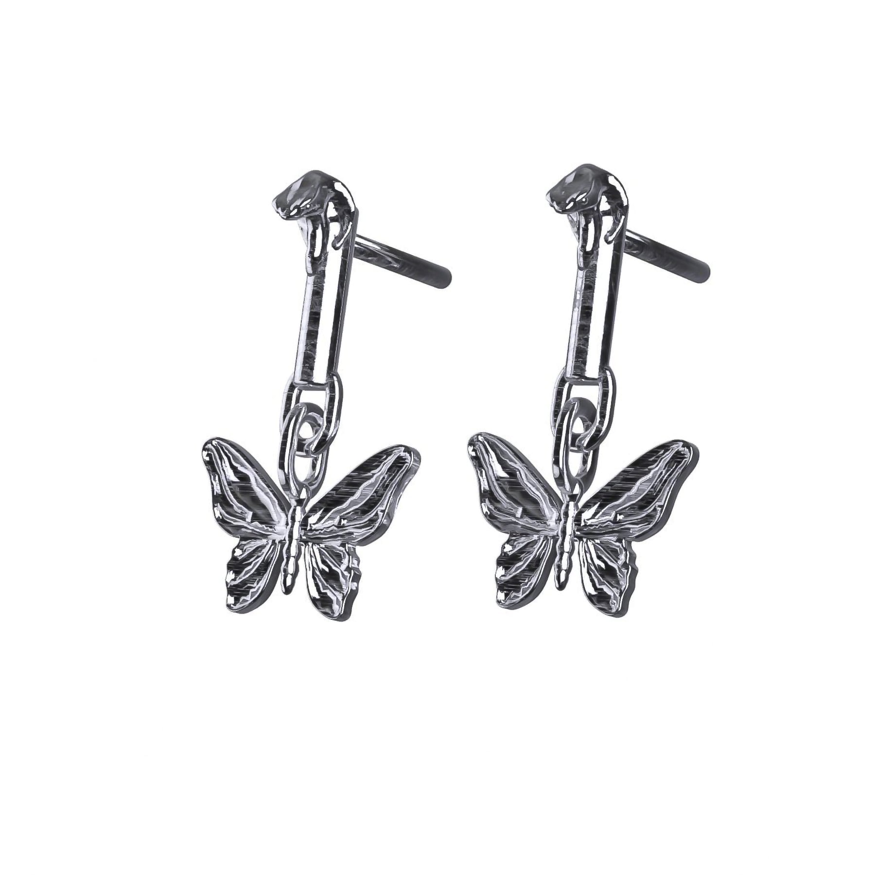 Ladies Magnetic Earrings -BUTTERFLY EARRING (DANGLE)