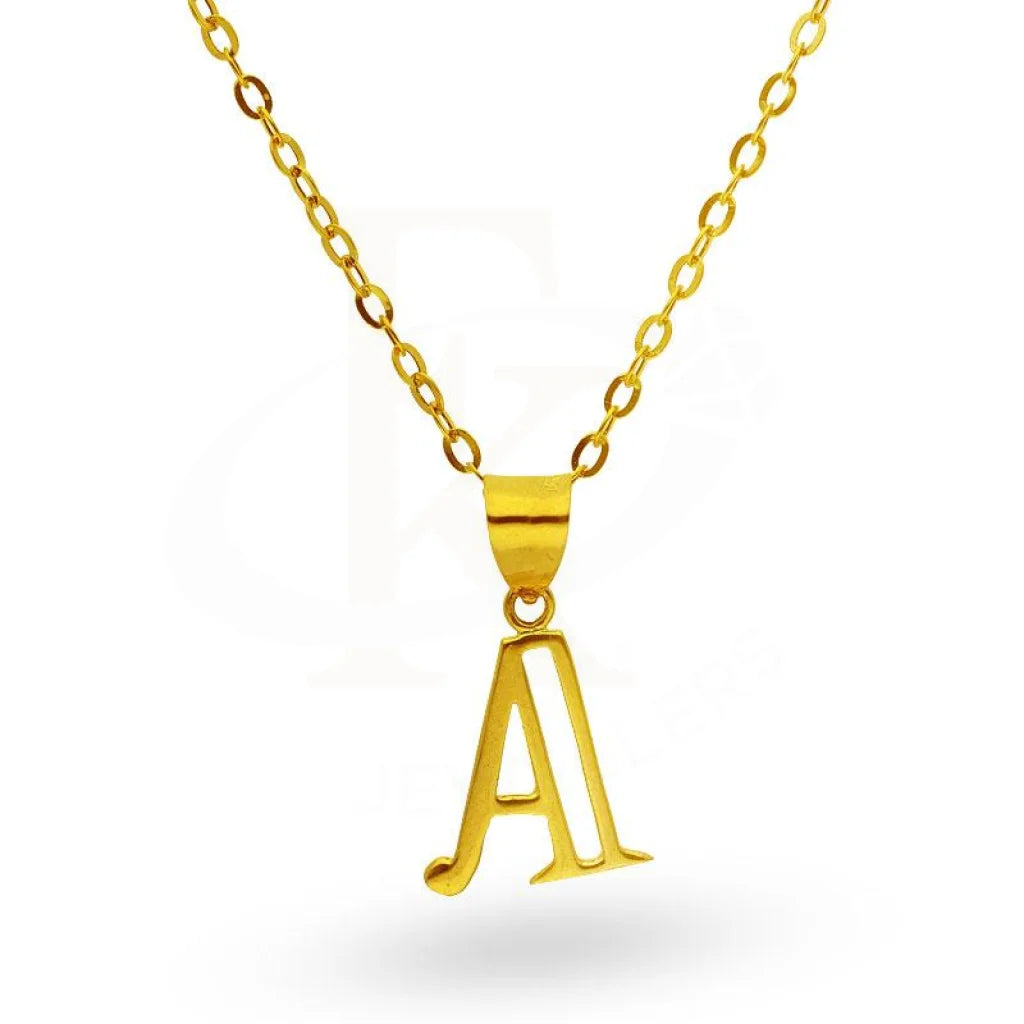 Ladies Birthstone Necklaces -butterfly necklaces for women -Gold Necklace (Chain with Alphabet Pendant) 18KT - FKJNKL1625