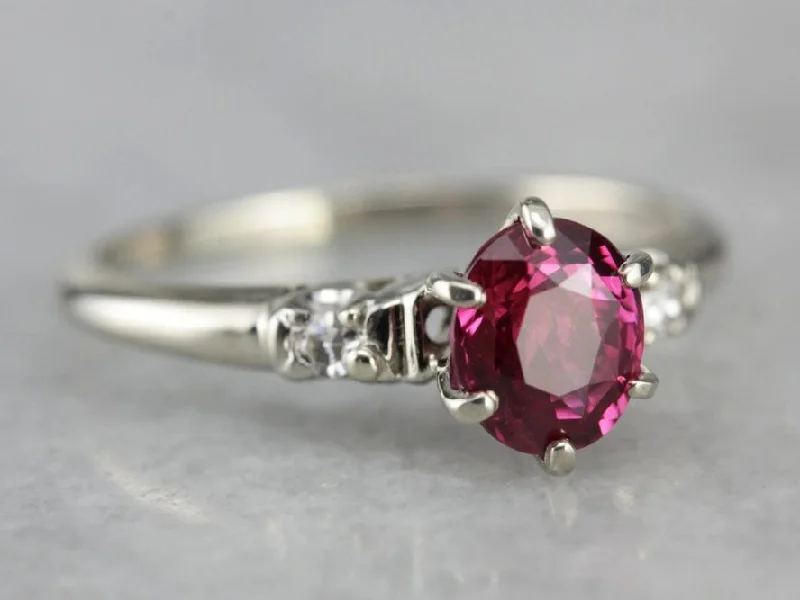 Punk Engagement Rings -Hot Pink Ceylon Sapphire Engagement Ring