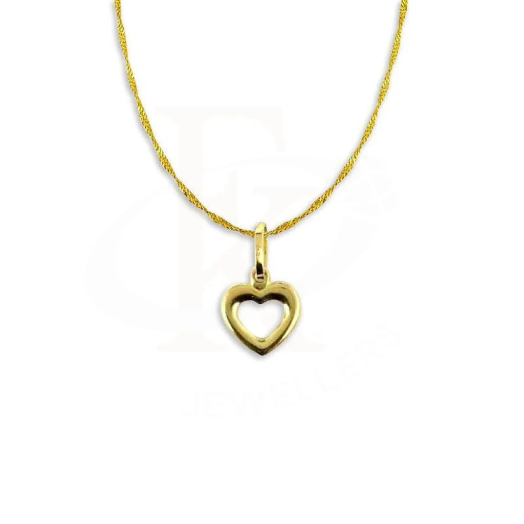 Ladies Glow Necklaces -celestial necklaces for women -Gold Necklace (Chain with Heart Pendant) 18KT - FKJNKL1222