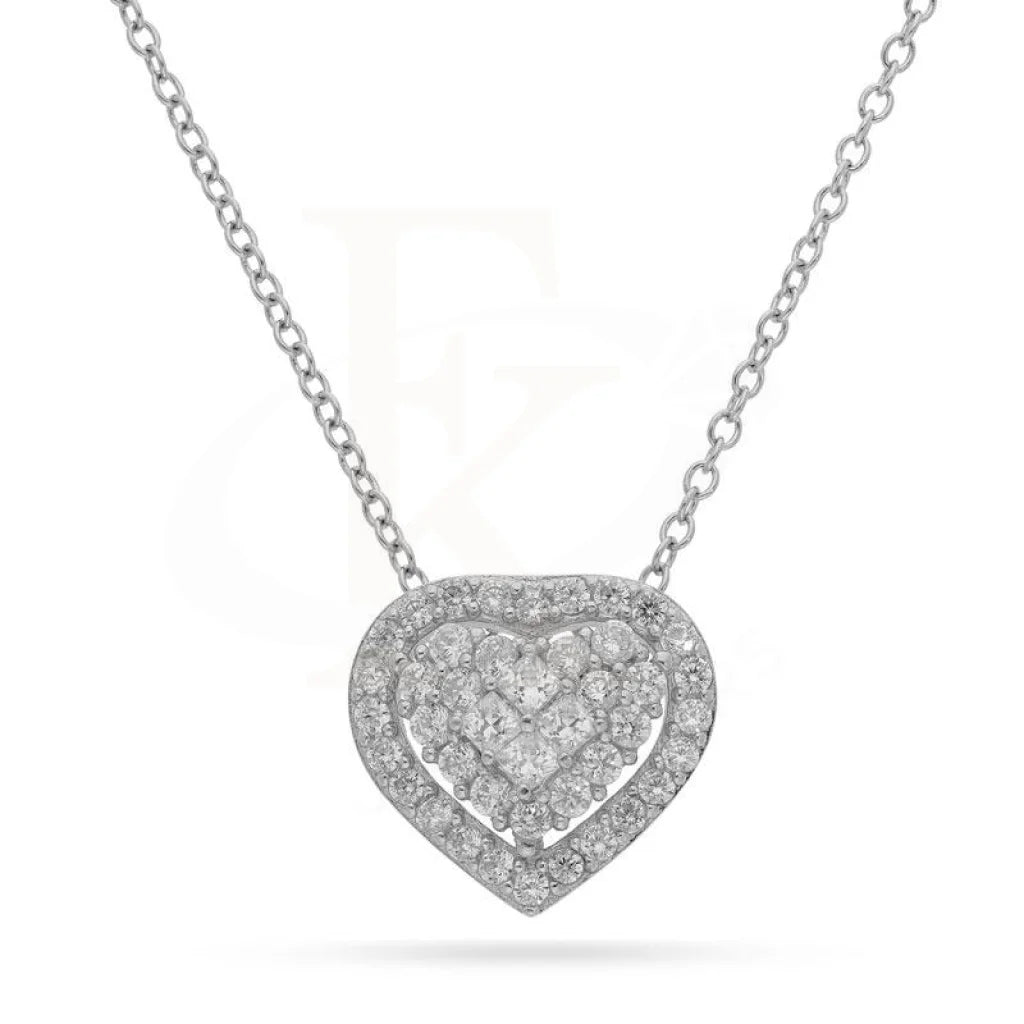 Ladies Joy Necklaces -heart-shaped necklaces for women -Sterling Silver 925 Hearts Necklace - FKJNKLSL2205