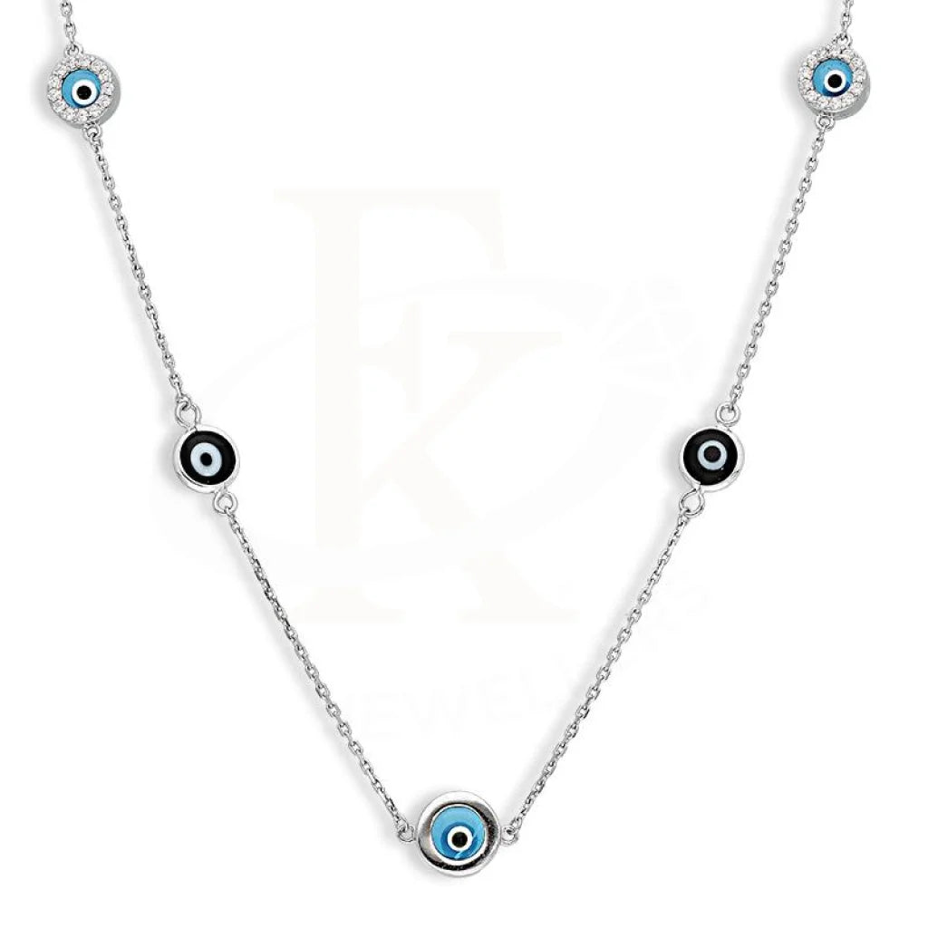 Ladies Fairy Necklaces -emerald-cut pendant necklaces -Sterling Silver 925 Evil Eye Necklace - FKJNKLSL2642