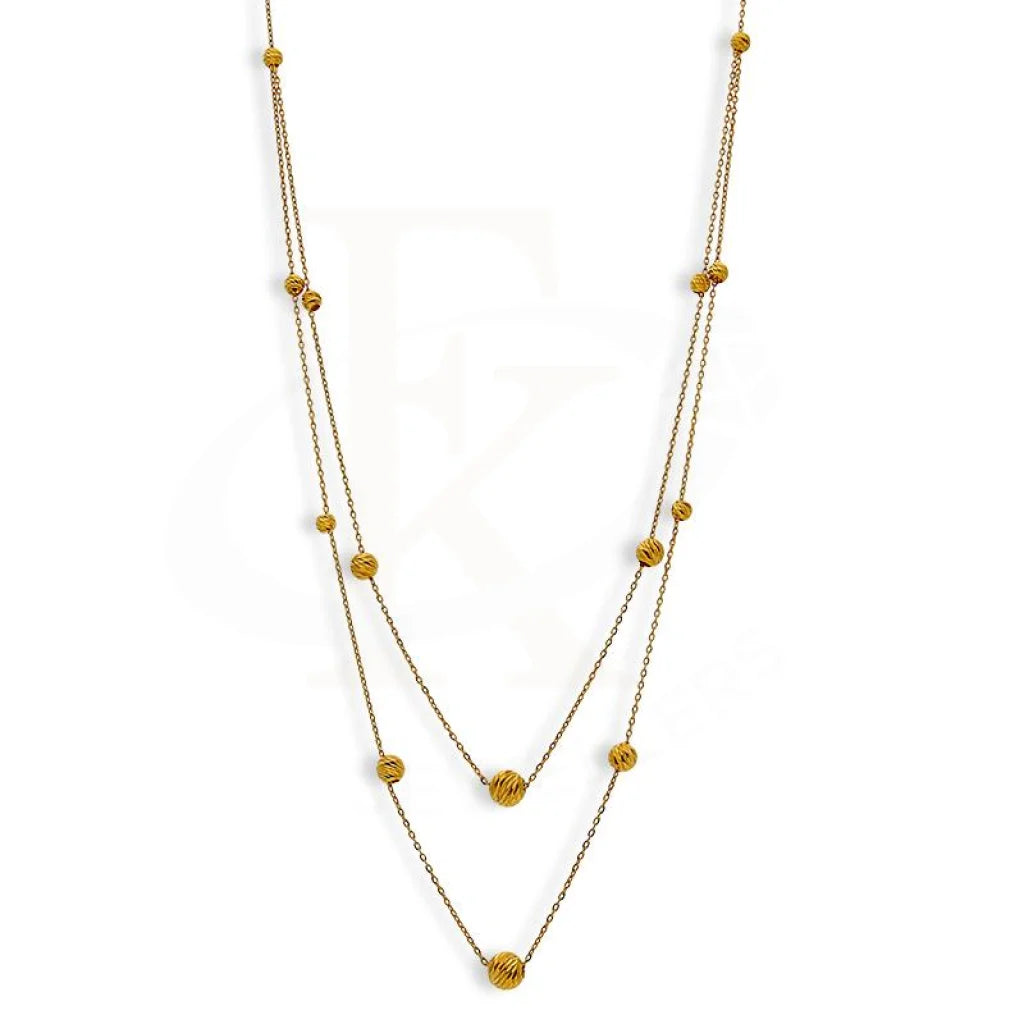 Ladies Quirky Necklaces -chakra necklaces for women -Gold Ball Necklace 21KT - FKJNKL21K2543