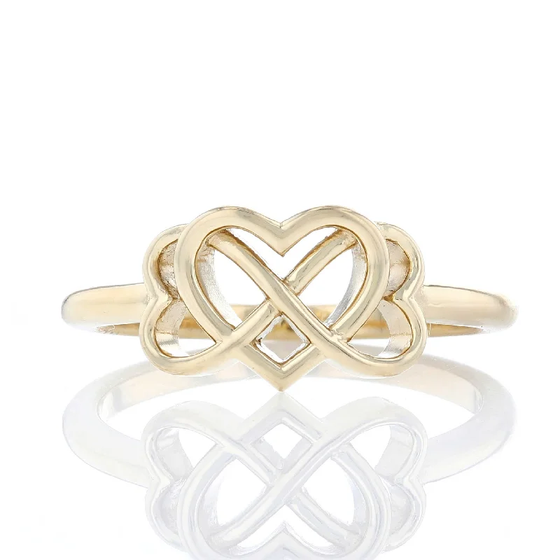 two-tone women's rings -Infinity Heart Ring