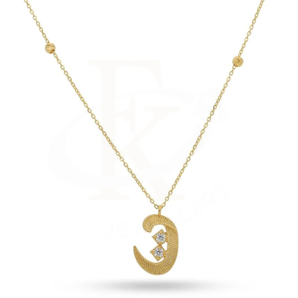 Ladies Butterfly Necklaces -eco-friendly necklaces -Gold Arabic Alphabet ت Necklace 21KT - FKJNKL21K2139