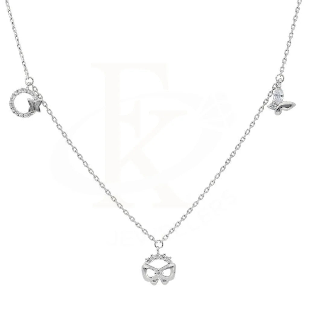 Ladies Red Necklaces -arthritis relief necklaces -Sterling Silver 925 Knot with Star and Butterfly Necklace - FKJNKL1951