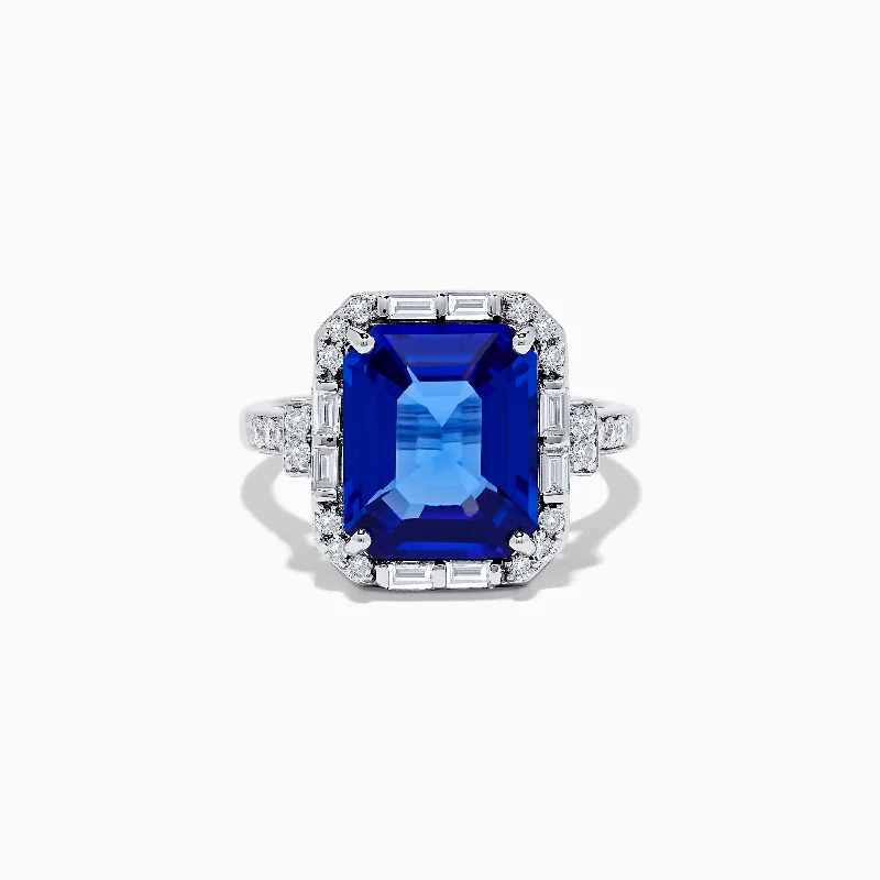 arthritis relief women's rings -Nahla Siri Limited Edition 14K White Gold Tanzanite and Diamond Ring