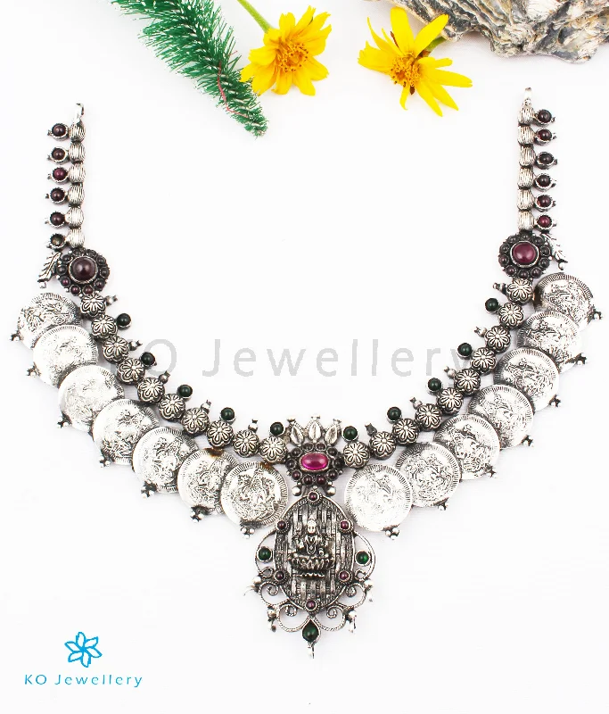 Ladies Dragon Necklaces -timeless classic necklaces -The Adviti Silver Kasu Necklace