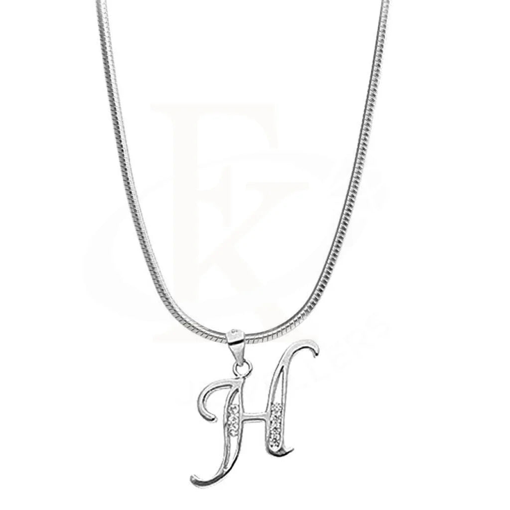 Ladies Birthstone Necklaces -butterfly necklaces for women -Sterling Silver 925 Necklace (Chain with Alphabet Pendant) - FKJNKLSL2003