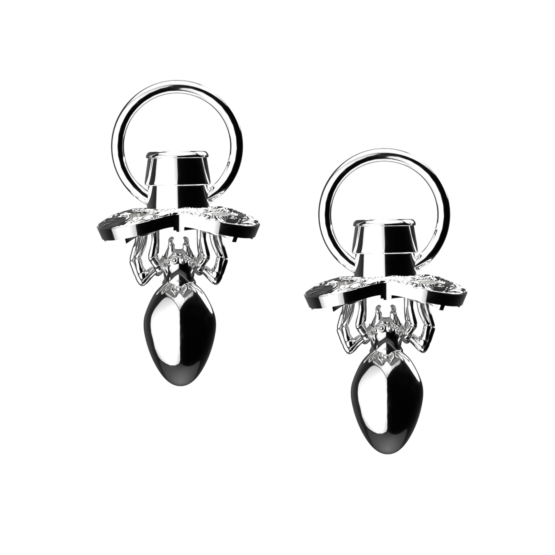 Ladies Cat Earrings -SPIDER PACIFIER EARRING