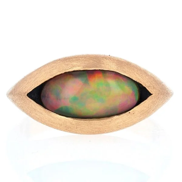 floral women's rings -East West Opal Ring