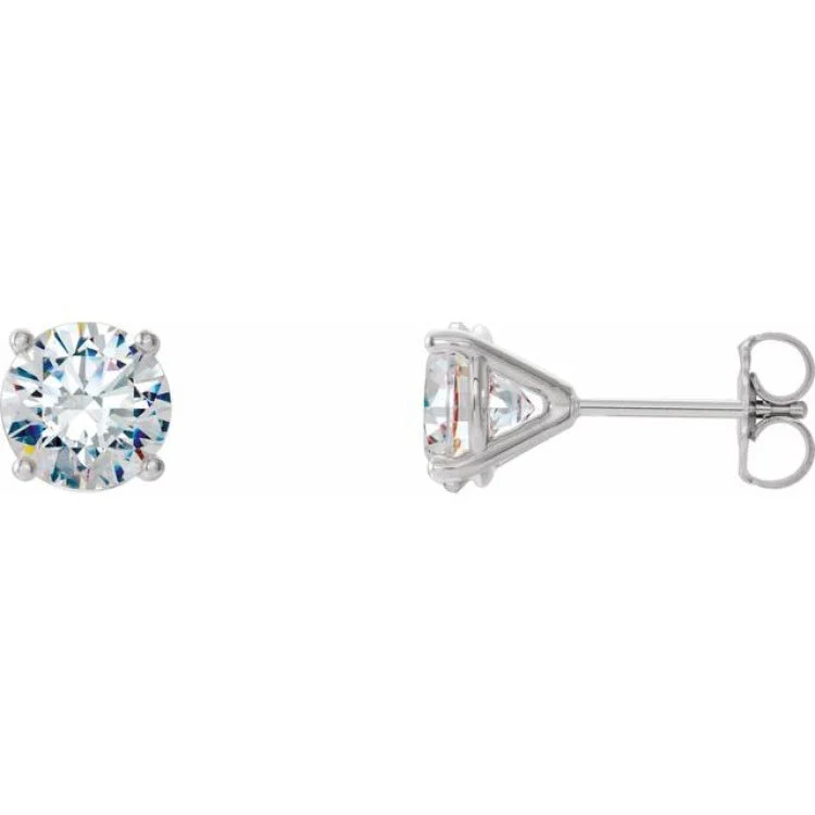 Ladies Blue Earrings -Platinum 2 CTW Natural Diamond Cocktail-Style Earrings