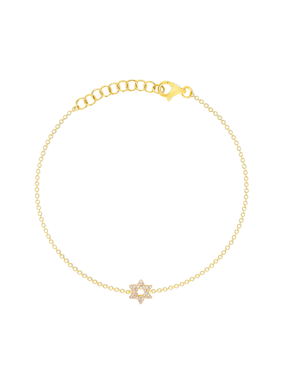 Ladies Bracelets with Serpentine-Gold and Diamond Star of David Bracelet