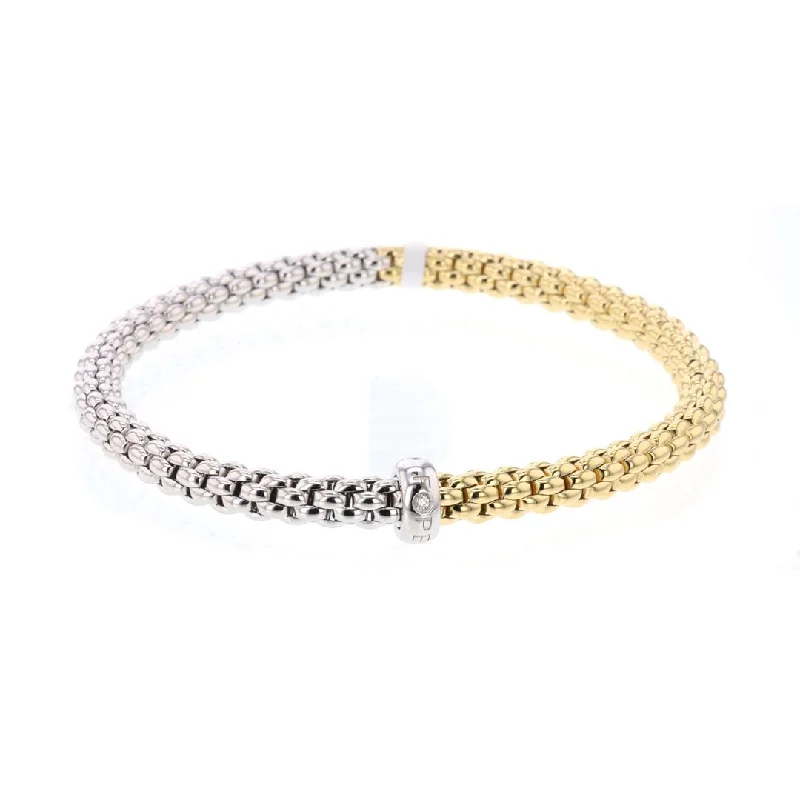 Ladies Bracelets Shiny Finish-0.01 ctw Diamond Flex Bracelet