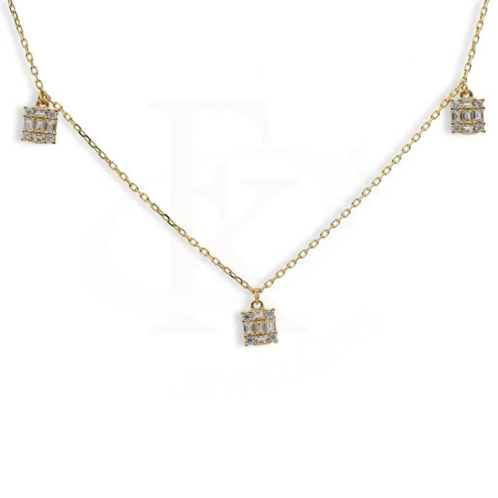 Ladies Oxidized Necklaces -ethical diamond necklaces -Sterling Silver 925 Gold Plated Necklace - FKJNKLSL2930