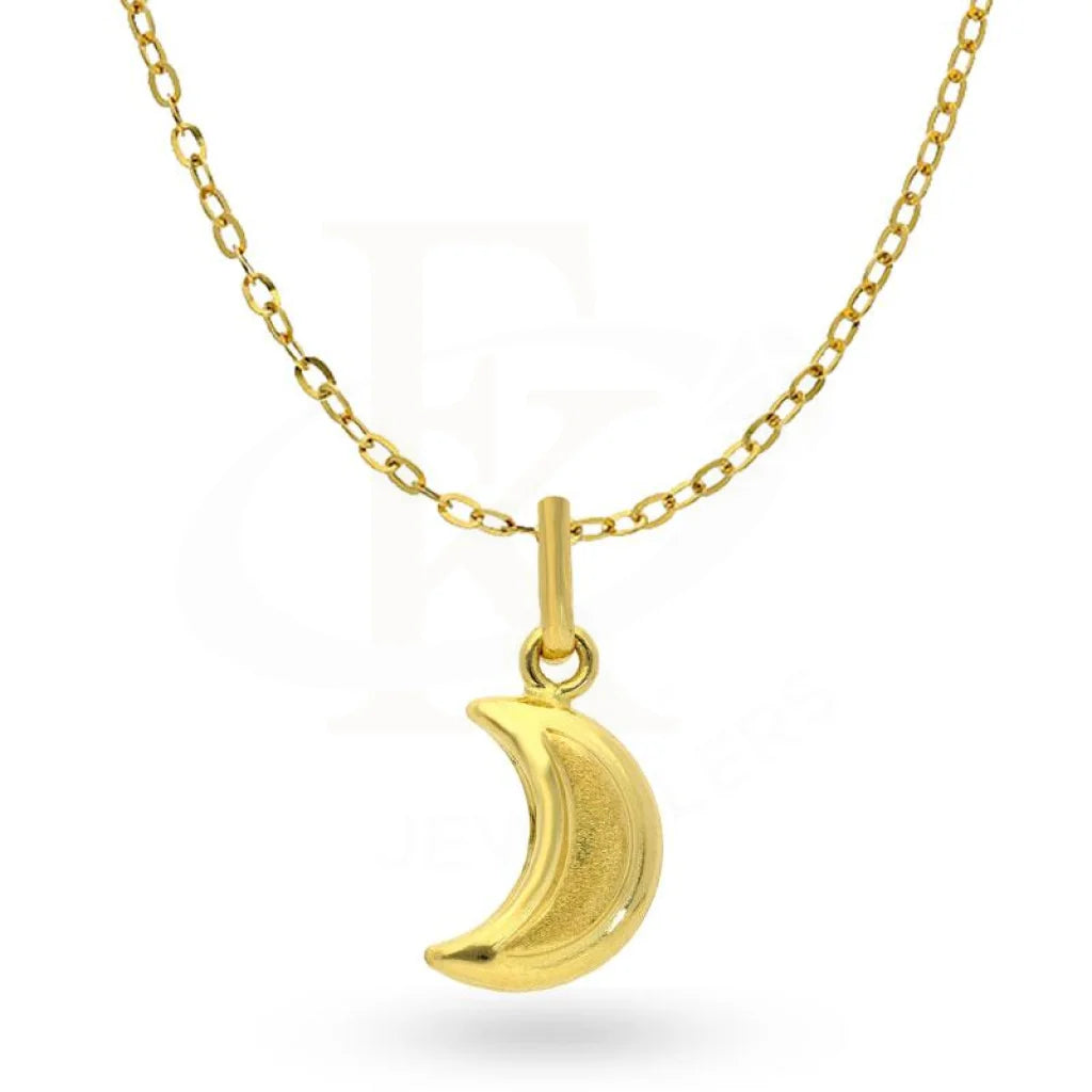 Ladies Soft Necklaces -waterproof necklaces for women -Gold Moon Slice Necklace 18KT - FKJNKL1993