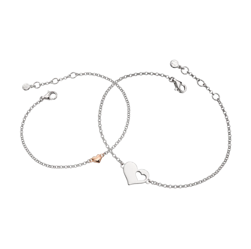 Ladies Bracelets with Jeremejevite-Little Star Mummy & Me My Heart Bracelet Set