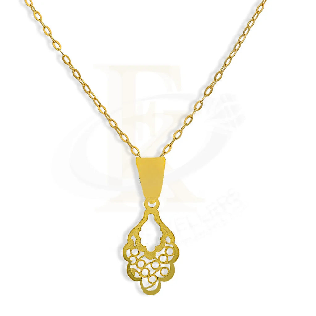 Ladies Monochrome Necklaces -trendy 2025 necklaces for women -Gold Necklace (Chain with Pendant) 18KT - FKJNKL18K2047