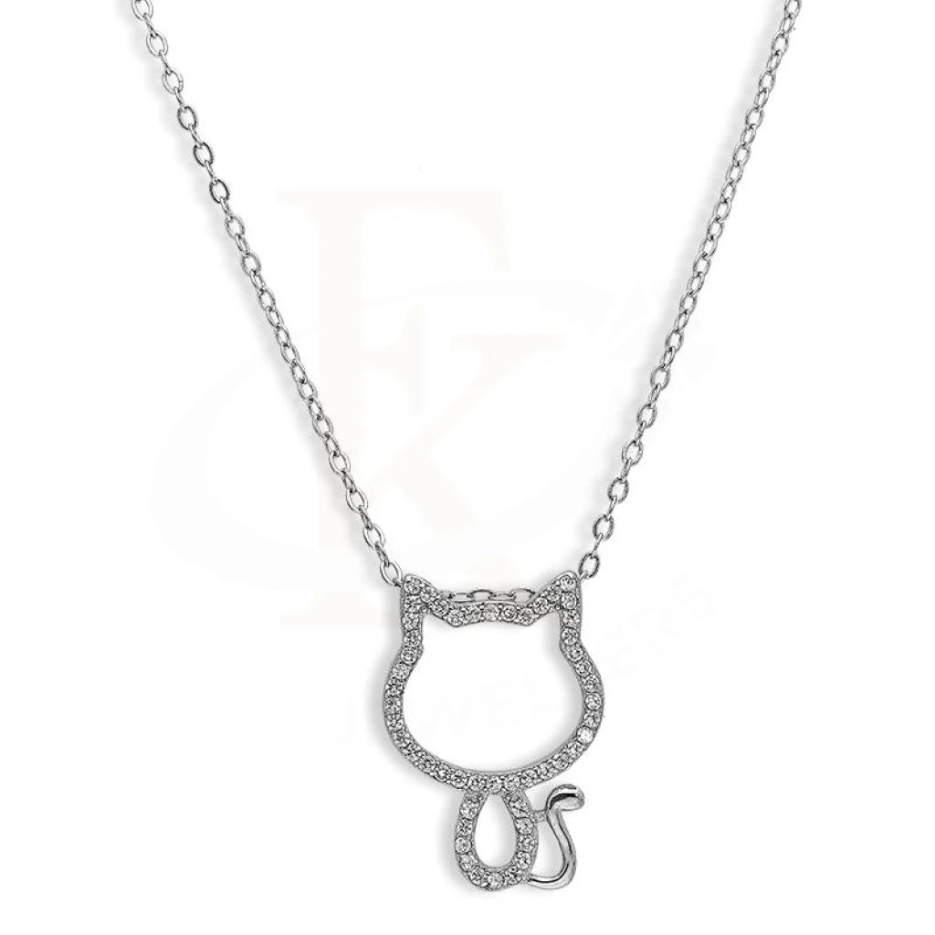 Ladies Special Occasion Necklaces -timeless classic necklaces -Sterling Silver 925 Kitty Necklace - FKJNKLSL2676