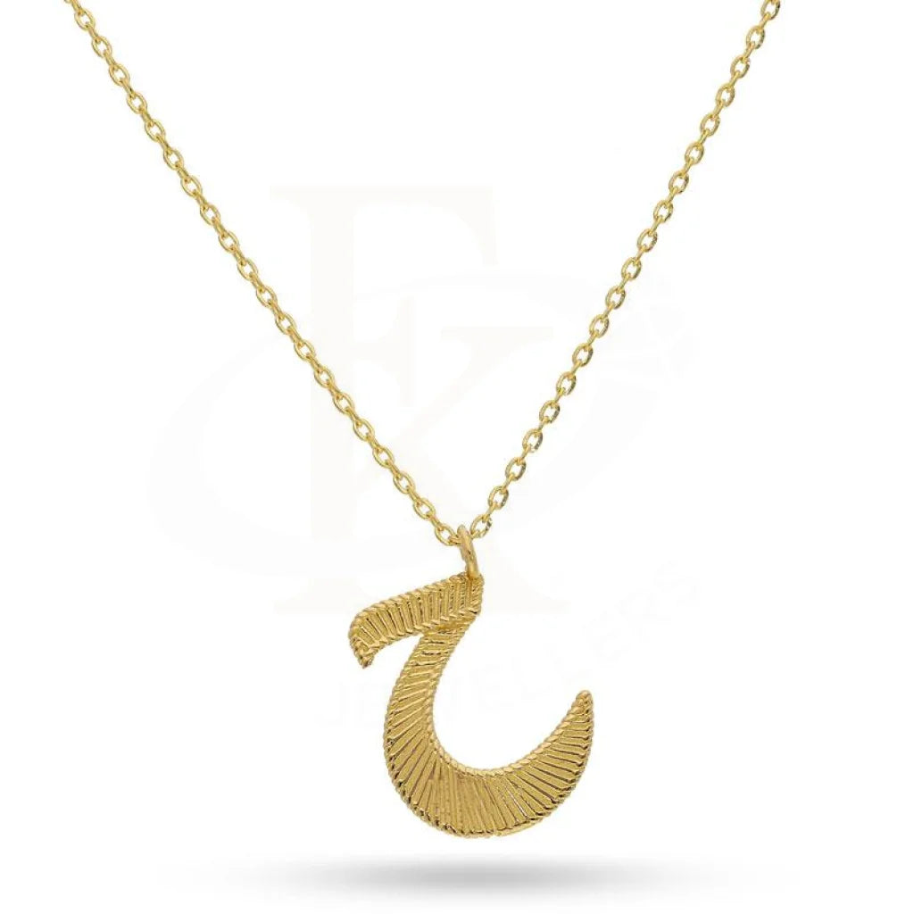 Ladies Strength Necklaces -handcrafted necklaces for women -Gold Arabic Alphabet ح Necklace 21KT - FKJNKL21K2138