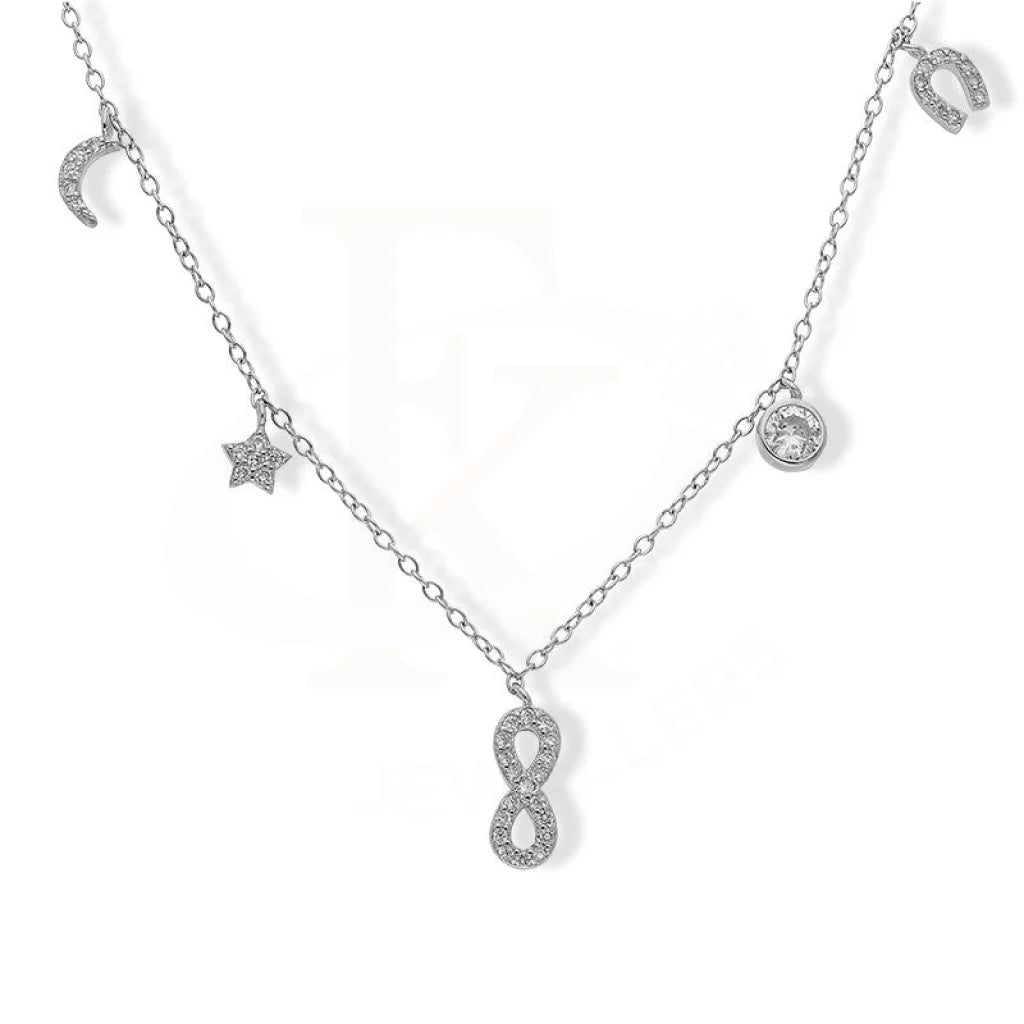 Ladies Energy Necklaces -gemstone necklaces for women -Sterling Silver 925 Infinity Charm Necklace - FKJNKLSL2220