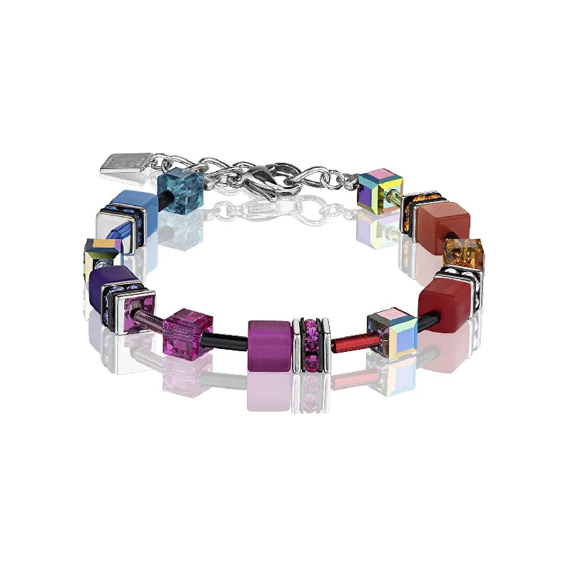 Ladies Bracelets with Danburite-Coeur De Lion Multicolour Swarovski® Crystals GeoCUBE® Bracelet