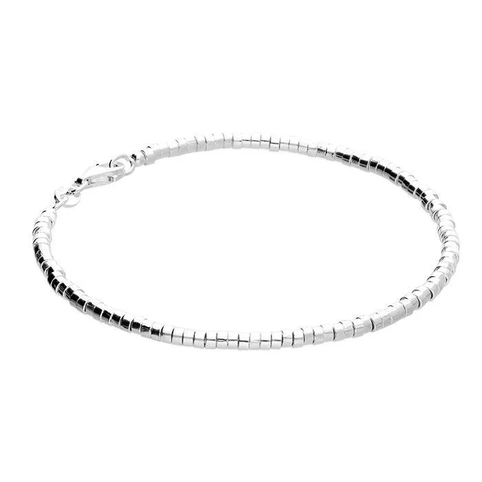 Ladies Bracelets for Evening-Sterling Silver Small Barrels Bracelet