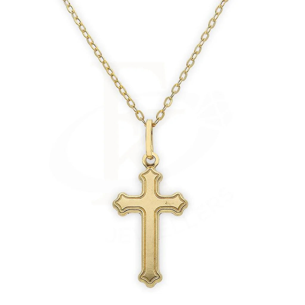 Ladies Ocean Necklaces -black diamond necklaces for women -Gold Necklace (Chain with Cross Pendant) 18KT - FKJNKL18K2416