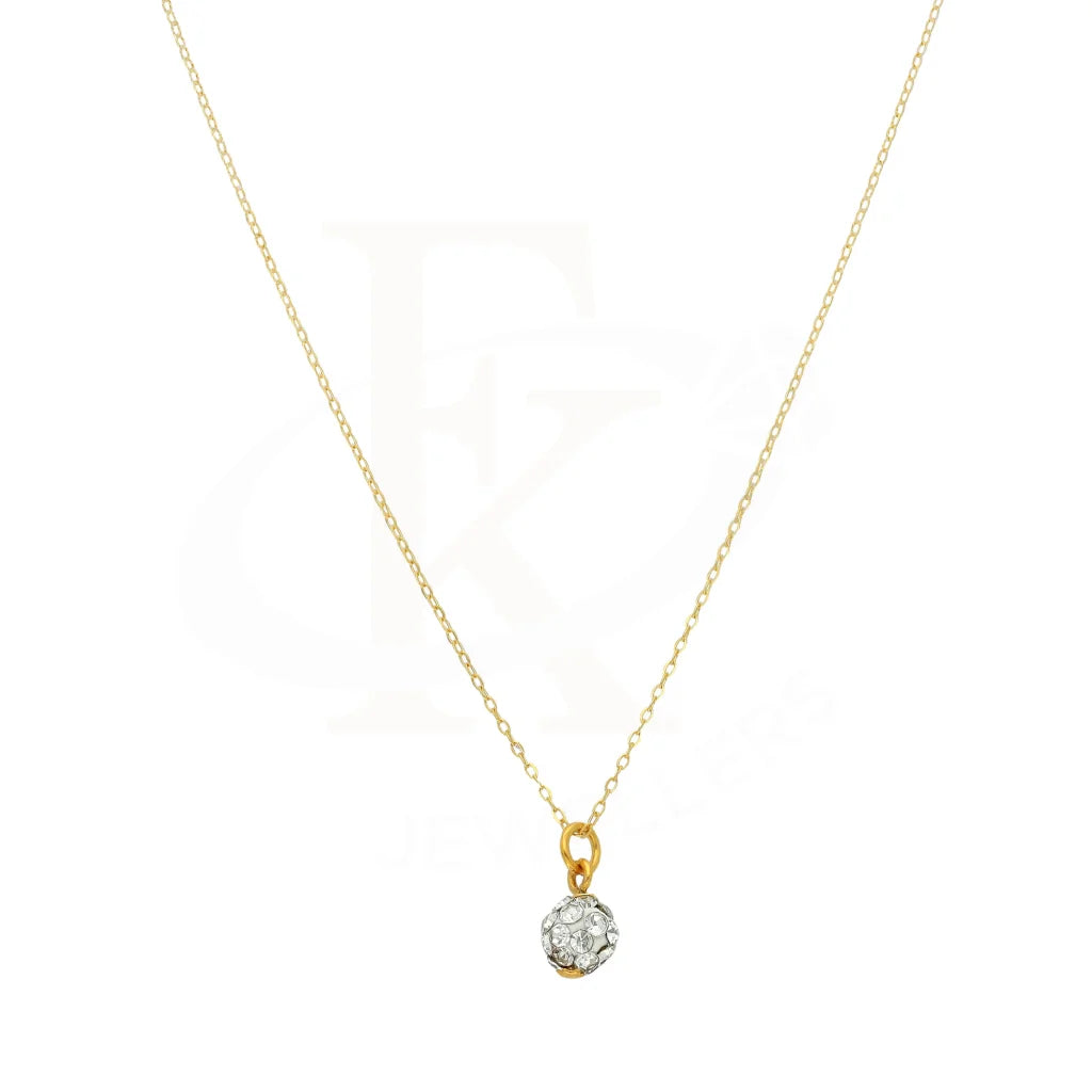 Ladies Opal Necklaces -diamond necklaces for women -Gold Ball Shaped Necklace 21KT - FKJNKL21K2877