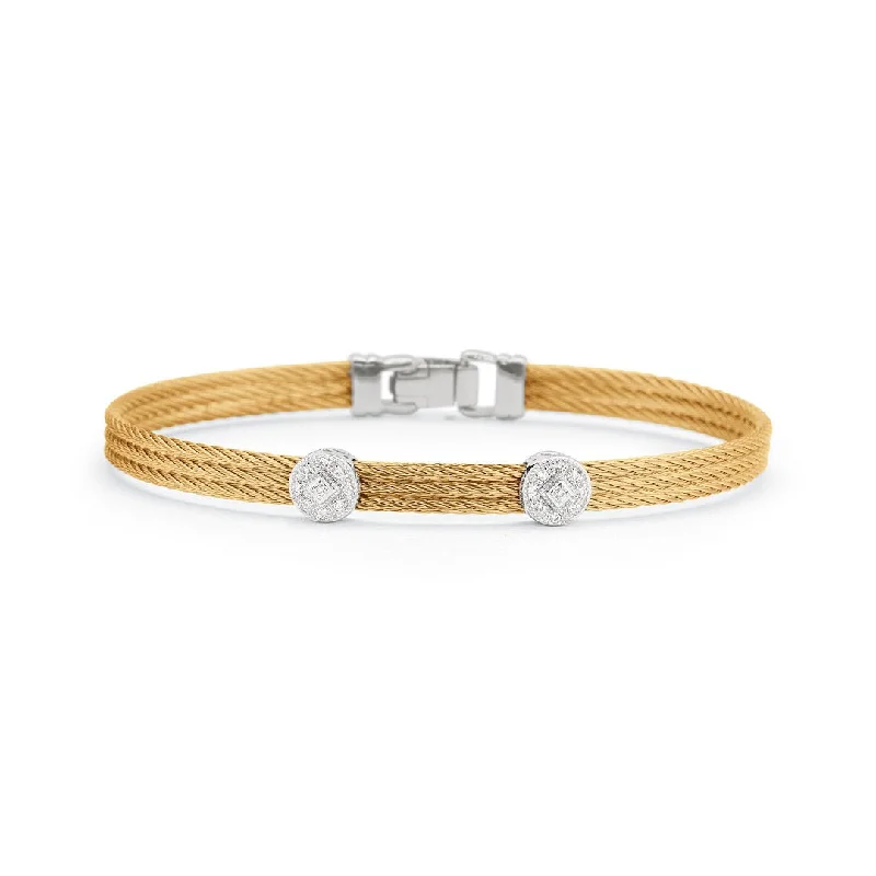 Ladies Bracelets for Lawyers-0.09 ctw Diamond Cable Bangle Bracelet | 10267421