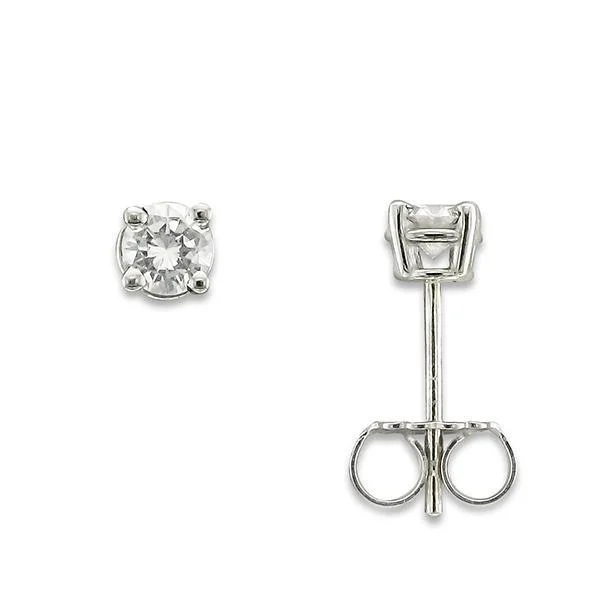 Ladies Personalized Earrings -14KT WHITE GOLD 1/3 CTW ROUND DIAMOND EARRINGS