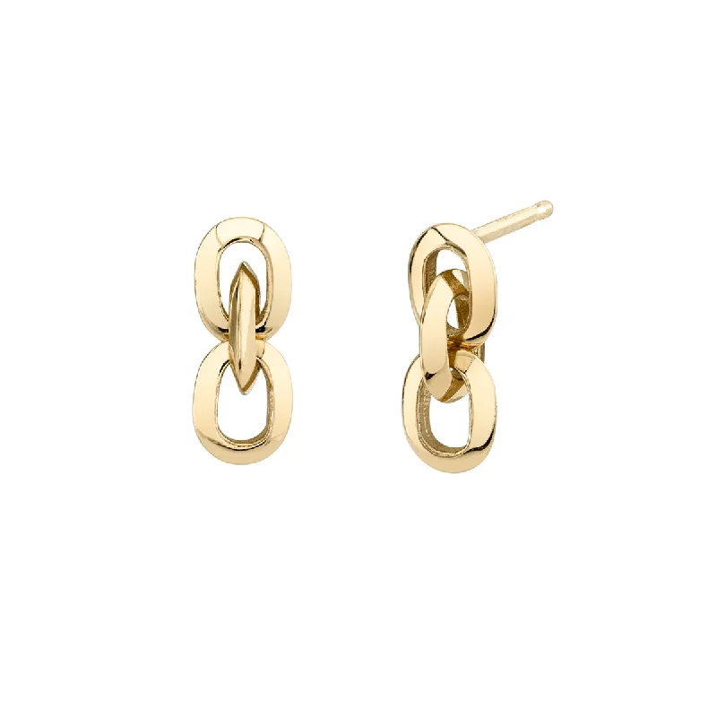 Ladies Textured Earrings -3 XS Link Drop Earring