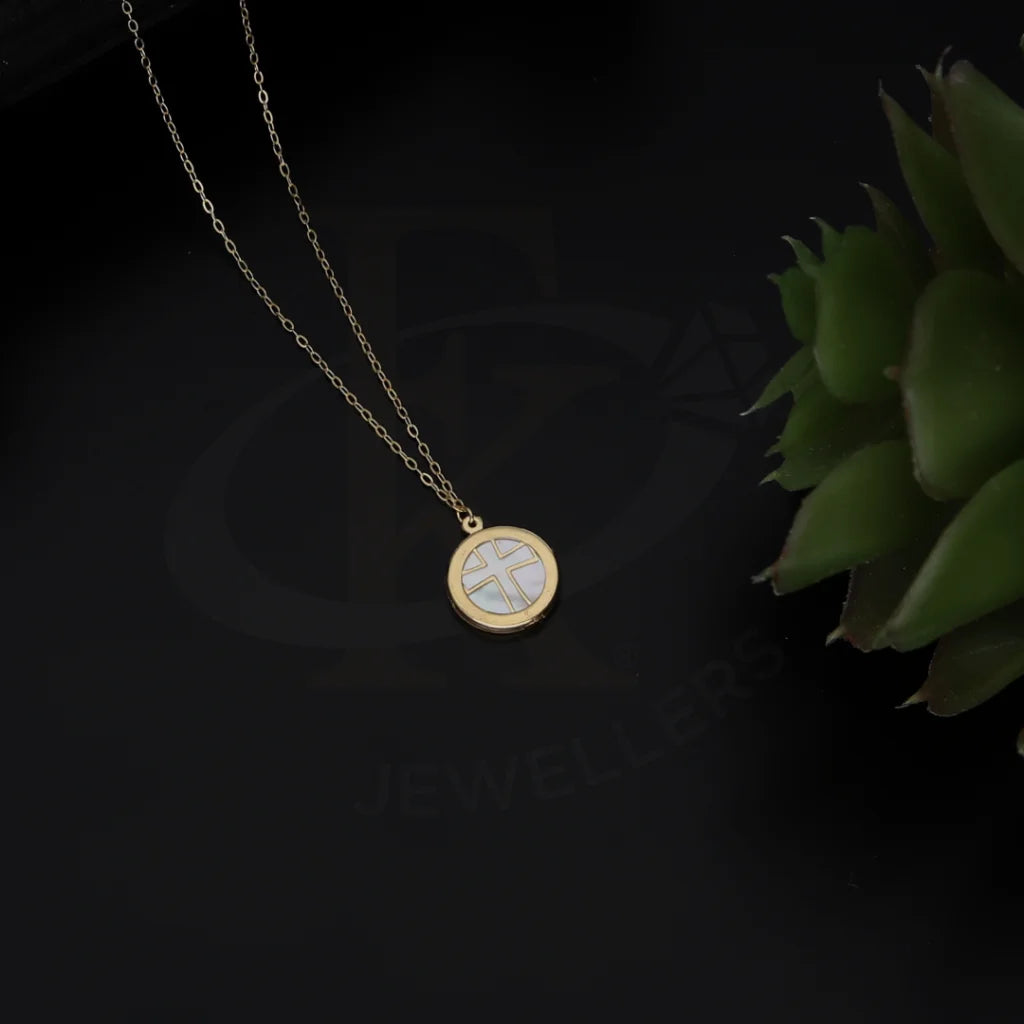 Ladies Birthstone Necklaces -butterfly necklaces for women -Gold Necklace (Chain With Cross Pendant) 18KT - FKJNKL18K7783