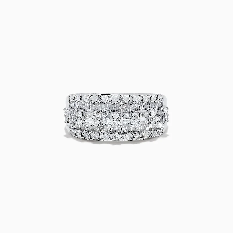 good luck women's rings -14K White Gold Diamond Ring