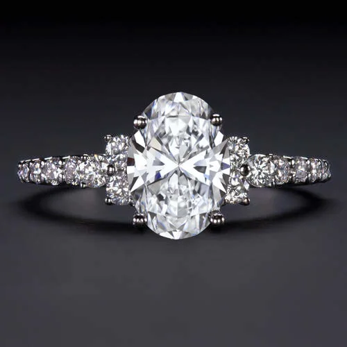 Platinum Engagement Rings -1.5 CARAT GIA CERTIFIED DIAMOND ENGAGEMENT RING F VS2 OVAL SHAPE NATURAL 1.5ct