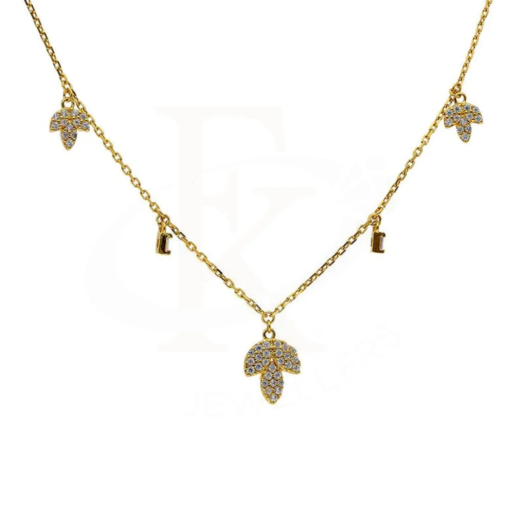 Ladies Keepsake Necklaces -custom-made necklaces -Sterling Silver 925 Gold Plated Leaf Shaped Necklace - FKJNKLSL2920