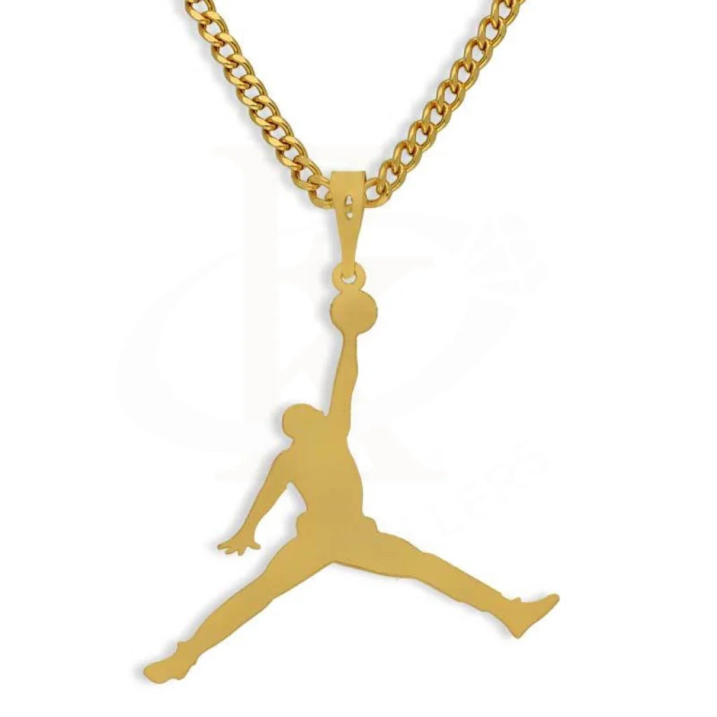 Ladies Fantasy Necklaces -rope chain necklaces -Gold Necklace (Chain with Basketball Player Pendant) 18KT - FKJNKL18K2825