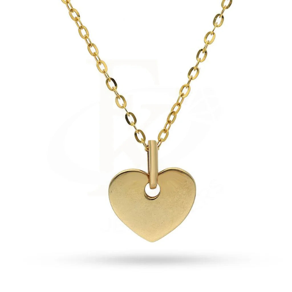 Ladies Pendant Necklaces -ethical diamond necklaces -Gold Necklace (Chain with Heart Pendant) 18KT - FKJNKL1489