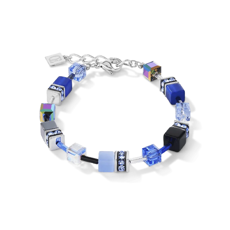 Ladies Bracelets with Ruby-Coeur De Lion Cobalt Blue Grey Swarovski® Crystals GeoCUBE® Bracelet