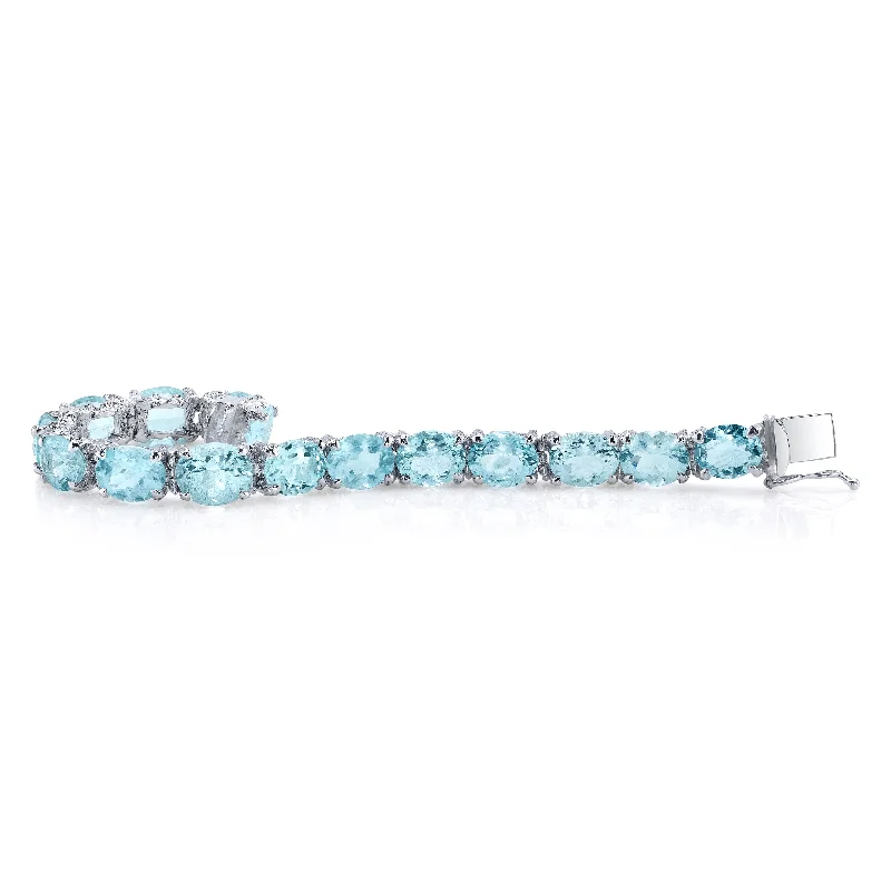 Ladies Bracelets for Party-The Stem and Thorne Topaz Tennis Bracelet