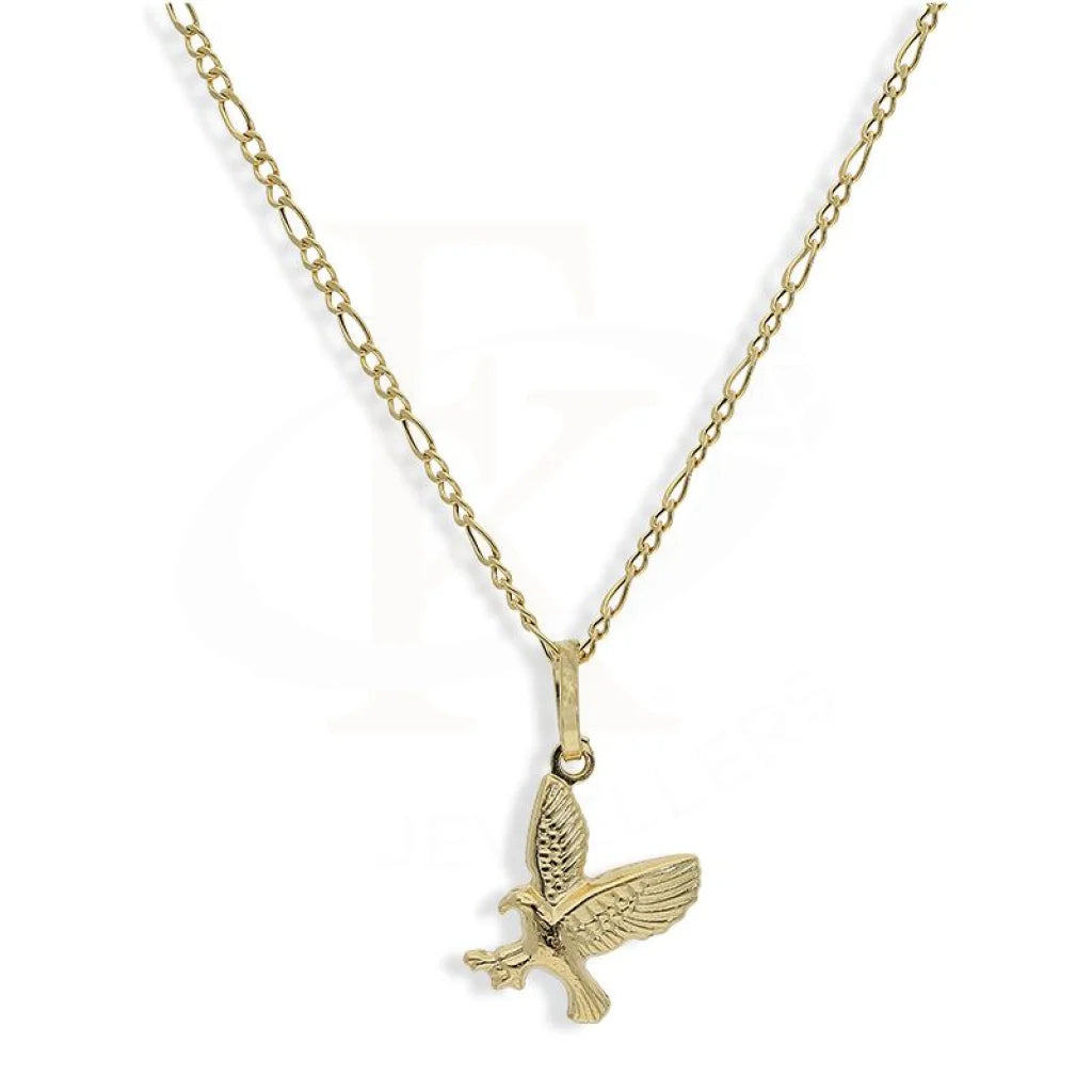 Ladies Trendy Necklaces -bold statement necklaces -Gold Necklace (Chain with Eagle Shaped Pendant) 18KT - FKJNKL18K2245