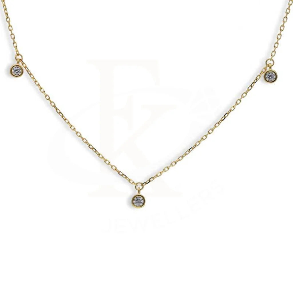 Ladies Planet Necklaces -rose gold necklaces for women -Sterling Silver 925 Gold Plated Solitaires Necklace - FKJNKLSL2926