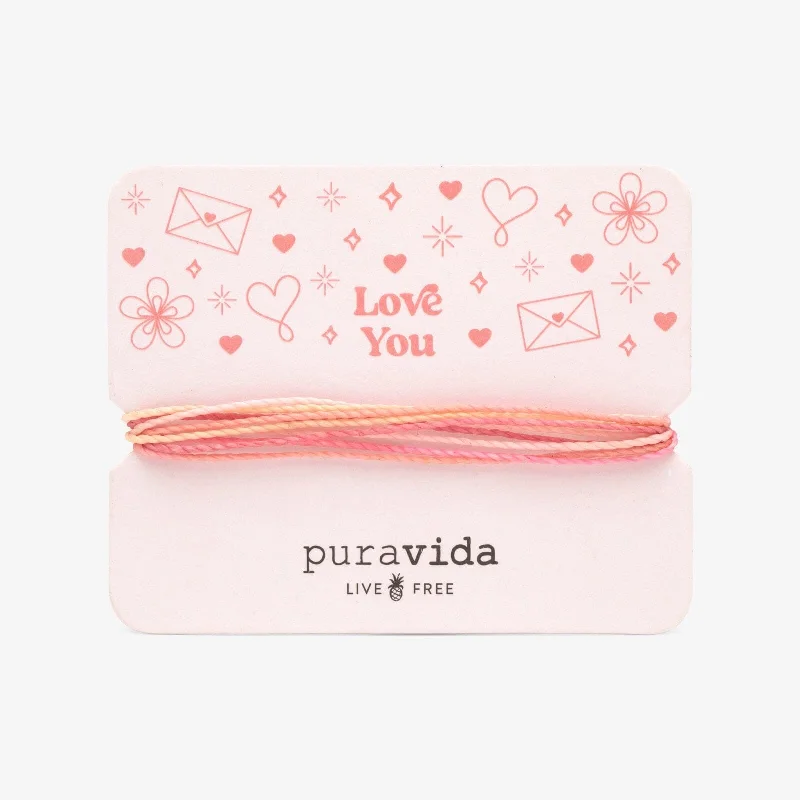 Ladies Bracelets for Photographers-Love You Bracelet Card