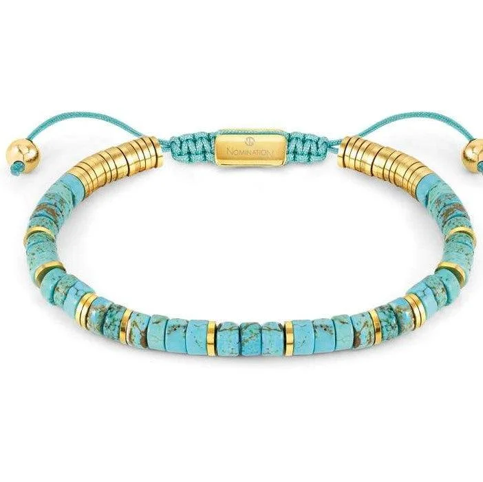 Ladies Bracelets with Chrysocolla-Nomination Instinct Style Turquoise Bracelet